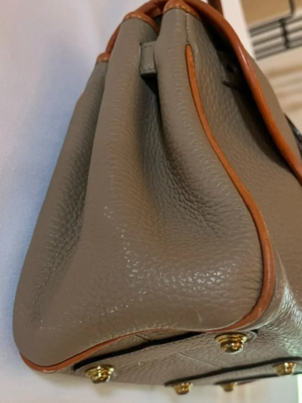 DOONEY & BOURKE | Taupe Essex Carrier Bag Top Handle-Vintage